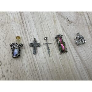 Lot 5 Womens Pendants & Faith Stud Mixed Brands Unicorn Fairy Dust Cross Bunny